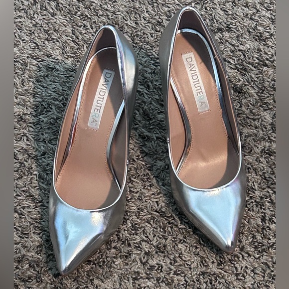 DAVIDTUTERA • Sliver High Heel Pumps • size 7 - Picture 2 of 6